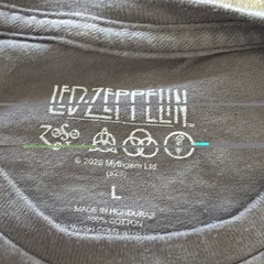 Led Zeppelin U.S. Tour 1975 T-Shirt Mens Large Gray Icarus Graphic Print Cotton