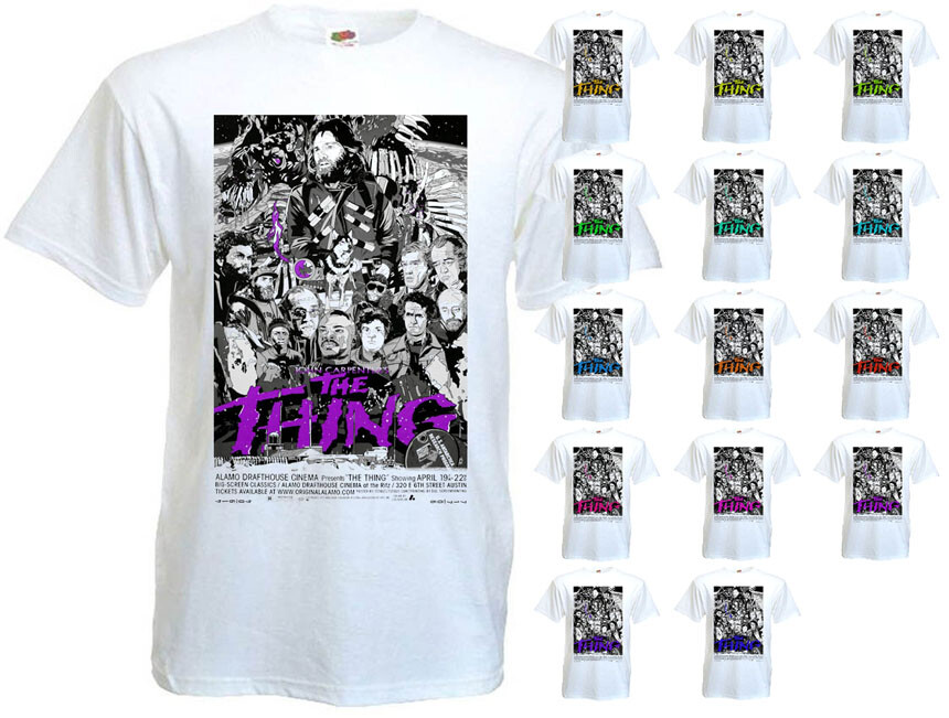 The Thing v82 T-shirt white movie poster horror John Carpenter all sizes S-5XL