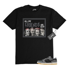 SB Dunk Dark Smoke Grey Black Low White T Shirt to Match PREZ