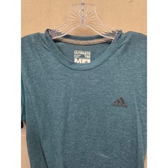 Adidas Ultimate Tee Mens Medium Teal Blue Climalite Short Sleeve Training Shirt