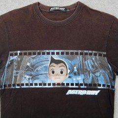 Astro Boy Baleno Graphic T-Shirt Mens S Small Black 2009 Anime Manga Film Strip