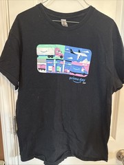 Amazon Prime Day 2022 Black T-Shirt Men’s Large Logo Graphic Tee Event Free Ship