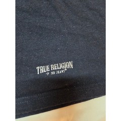 True Religion Black Short Sleeve Tee with Metallic Accent size XL