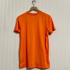 Hollister Orange V-Neck T-Shirt Icon Seagull Logo 100% Cotton Men’s Size Y2K