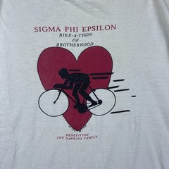 Vtg Sigma Phi Epsilon Men’s T-Shirt Bike-A-Thon Single Stitch USA 90’s Size XL