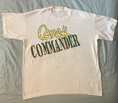 VINTAGE Sun Sportswear Couch commander White Single Stitch 90s dad army sports