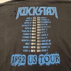 Rockstar Original Shirt Mens 3XL Black Skull Rock Band 1992 US Tour Graphic Tee