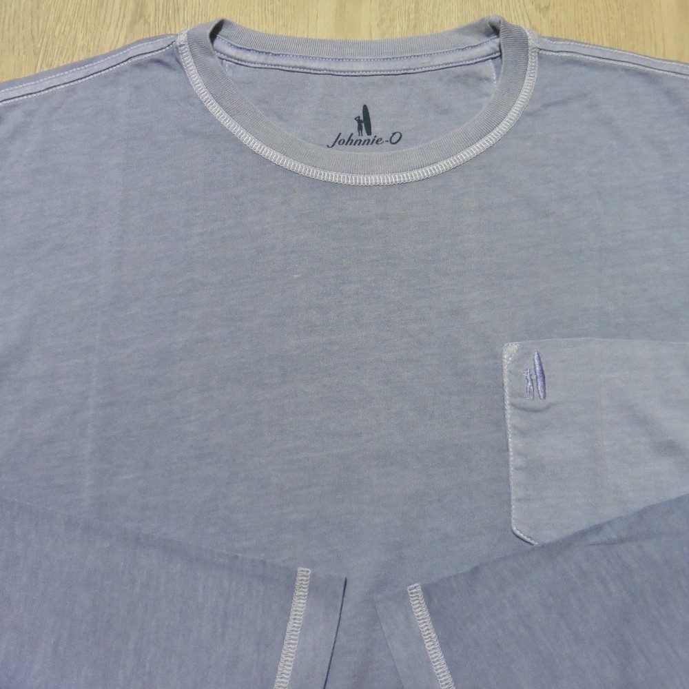 JOHNNIE O Mens T SHIRT BRENNAN 2.0 NAVY BLUE LONGSLEEVE GOLF TEE- 2NDS