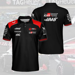 🔥NEW NEW – 2026 Haas F1 Teamwear Polo All Over Print, Fomula 1 Racing Gift