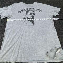 Big Lebowski Shirt Mens Extra Large Gray Mark It Zero Dude Movie Tee Bowling
