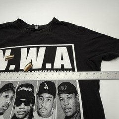 NWA Shirt Medium Straight Outta Compton Y2K Rap Ice Cube Dr. Dre Eazy E Zip Hem