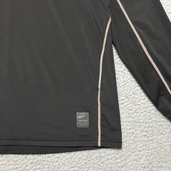 Nike Pro Fitted Long Sleeve Shirt Men Large Black Stretch Performance