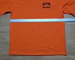 Death Row Records Graphic Tee Long Sleeve Mens L West Coast Rap in Prison Orange