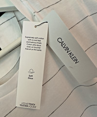 Calvin Klein CK Mens Stripey Logo Short Sleeve T-Shirt Size L – BRAND NEW W TAGS