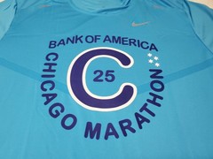 NIKE RUNNING T-SHIRT BLUE DRI-FIT MENS XL X-LARGE CHICAGO MARATHON BOA 2025 NEW