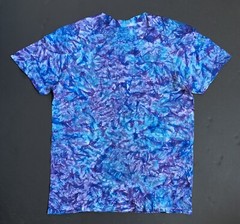 *New* 3XL & 4XL Handmade Tie Dye, Blue Raspberry Cruncht Crinkle, Crew or V-Neck