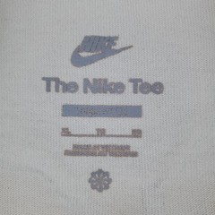 Nike Swoosh graphic t-shirt Floral print front and back Men’s Size XL Beige
