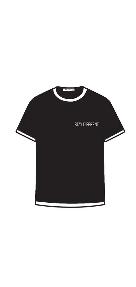 t shirt men MZE Men’s Stay Different Graphic T Shirt 100% Cotton Streetwear