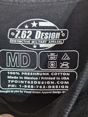 7.62 Designs Master Arms Order And Discipline Black Graphic T-shirt Medium