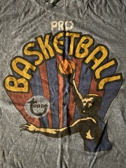 Homage Topps Basketball Logo T Shirt Blue XL L Soft SEE DESCRIPTION