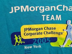 2005 JPMorgan Chase Corporate Challenge Team Adult Cyan XL TShirt