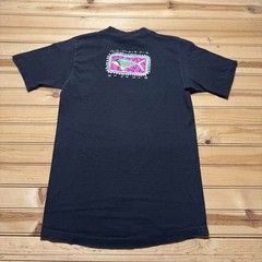 Vintage 90s Newport Blue Spellout Logo Fish Graphic T-Shirt USA Made – Medium
