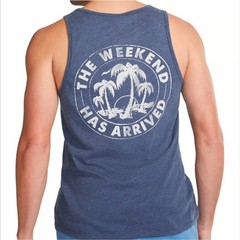 Chubbies Men’s S Blue The Relaxer Weekend Has Arrived Graphic Tank Top K24-17