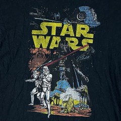 FifthSun Star Wars Lord Darth Vader Retro Spellout Shirt Mens Large Tee Black