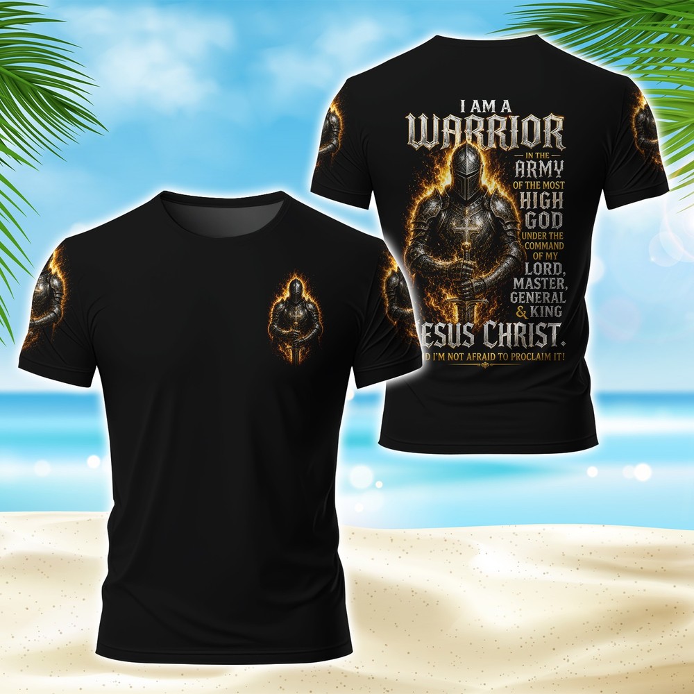 Custom name I Am A Warrior All Over Print T-Shirt 3D Shirt S-5XL