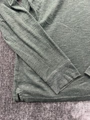 Apt 9 Premier Flex Henley Shirt Mens Medium Olive Green Cotton Knit Perfect Fit