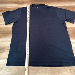 Lands End Super-T Mens XL Tall Black Short Sleeve Pocket T-Shirt 100% Cotton