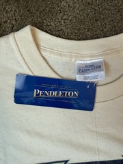 Vintage Pendleton Short Sleeve T-Shirt Size Large Beige Tan
