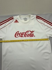 Adidas Soccer Jersey Mens White Size M Short Sleeve Red Striped