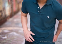 NWT Abercrombie & Fitch By Hollister Men’s Polo T-Shirt Logo Tee Sz XS S M L XL