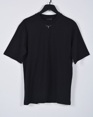 Men’s Prada Black Cotton T-Shirt M | Minimal Metal Detail