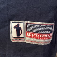 Battlefield Collection Semper Fidelis Marines Navy Blue & Red Shirt Size Medium