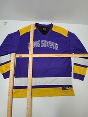 Snoop Dogg Dogg Supply Hockey Jersey Mens Medium Purple Yellow Streetwear Hiphop