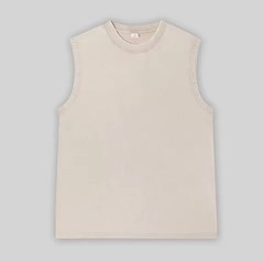 Men’s Acid Wash Muscle Shirt – Vintage Sleeveless T-Shirt, Plain