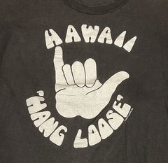 V TG Hang Loose Hawaii Men’s T-Shirt Happy Shirts Graphic Print Single Stitch