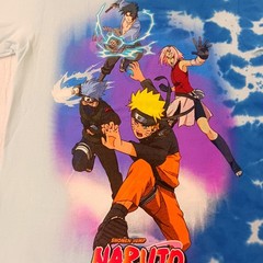 Naruto Shippuden Anime Viz Media Tie-Dye Shirt Blue Size M Condition Is Pre-Own