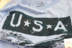 Men’s Sonoma Elbow T-Shirt Short Sleeve Crew Neck MEDIUM Light Blue Heather NEW