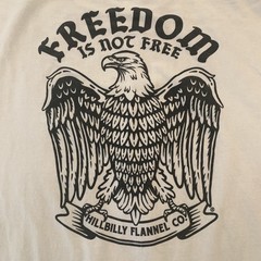 Hillbilly Flannel Co Shirt Mens Large Freedom Is Not Free Eagle Graphic Tee