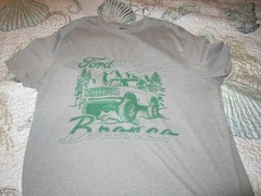 Ford Bronco T Shirt Size L Gray and Green