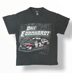 NASCAR Dale Earnhardt #3 Graphic Logo T-Shirt Black Cotton Crew Neck Men’s L