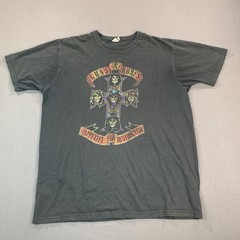 VTG 90s Guns N Roses Shirt Men XL Black Appetite For Destruction Rock Band Tee