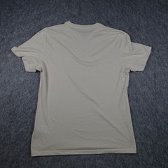 ASICS Shirt Men Medium Cream Tiger Surfing Graphic Short Sleeve Cotton Blend Tee