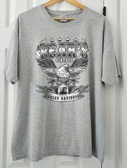 Men’s Bear’s Vintage Gray Eagle Graphic T-Shirt XL Biker Moto