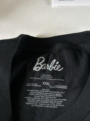 Barbie Mens Black Logo ShortSleeve Crewneck Graphic T- shirt Size 3XL (54-56)NWT