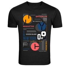 New York Metropolis Boroughs Urban Style Graphic T-Shirt
