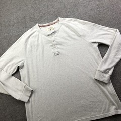 The Normal Brand Shirt Mens XL Gray Long Sleeve Henley Raglan Knit Jersey